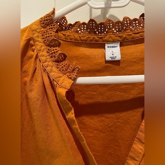Old Navy lace-trimmed button-up top - Picture 2 of 5